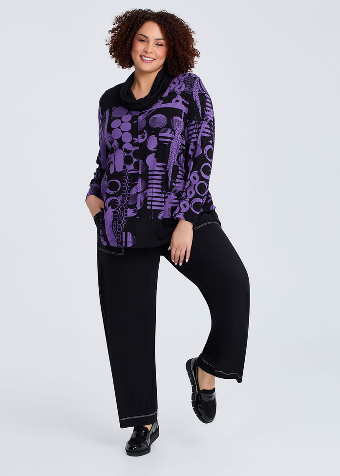 Natural Priya Splice Print Top, , hi-res
