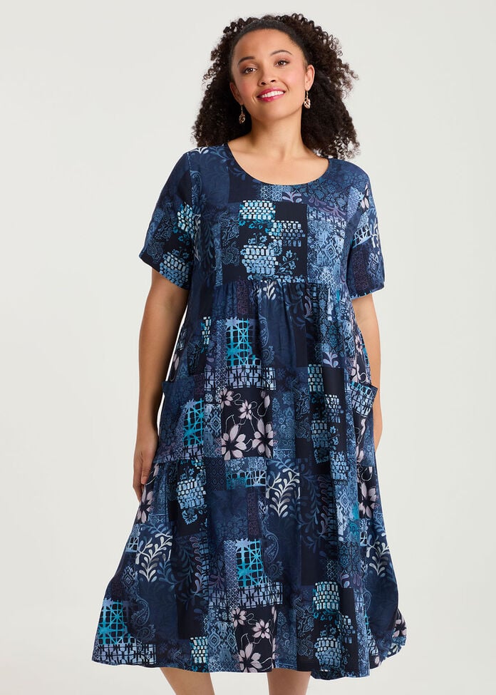 Natural Pocket Midi Dress, , hi-res