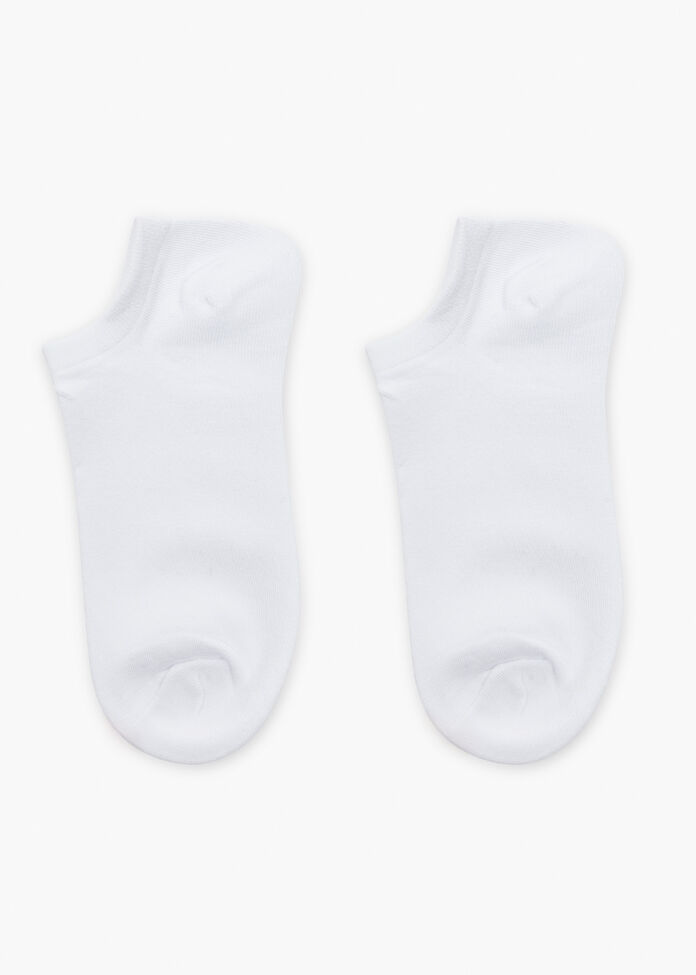 5 Pack White Bamboo Ankle Socks, , hi-res