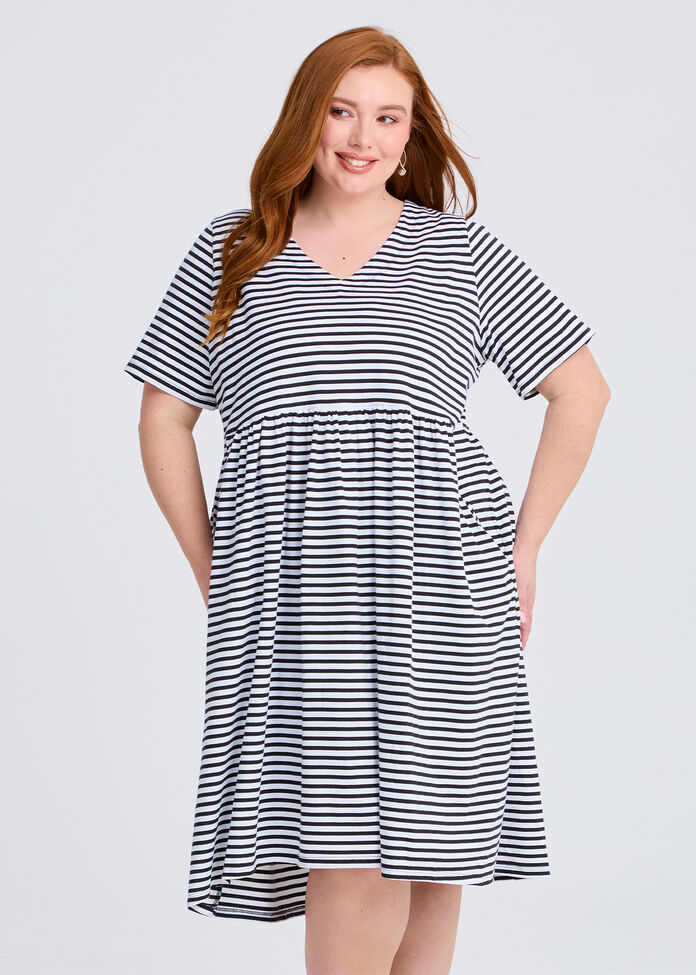 Sabina Stripe Dress, , hi-res