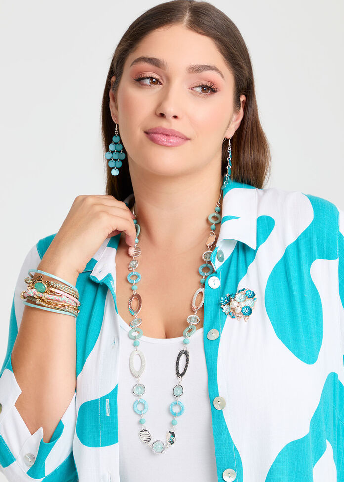 Beaded Turquoise Necklace, , hi-res