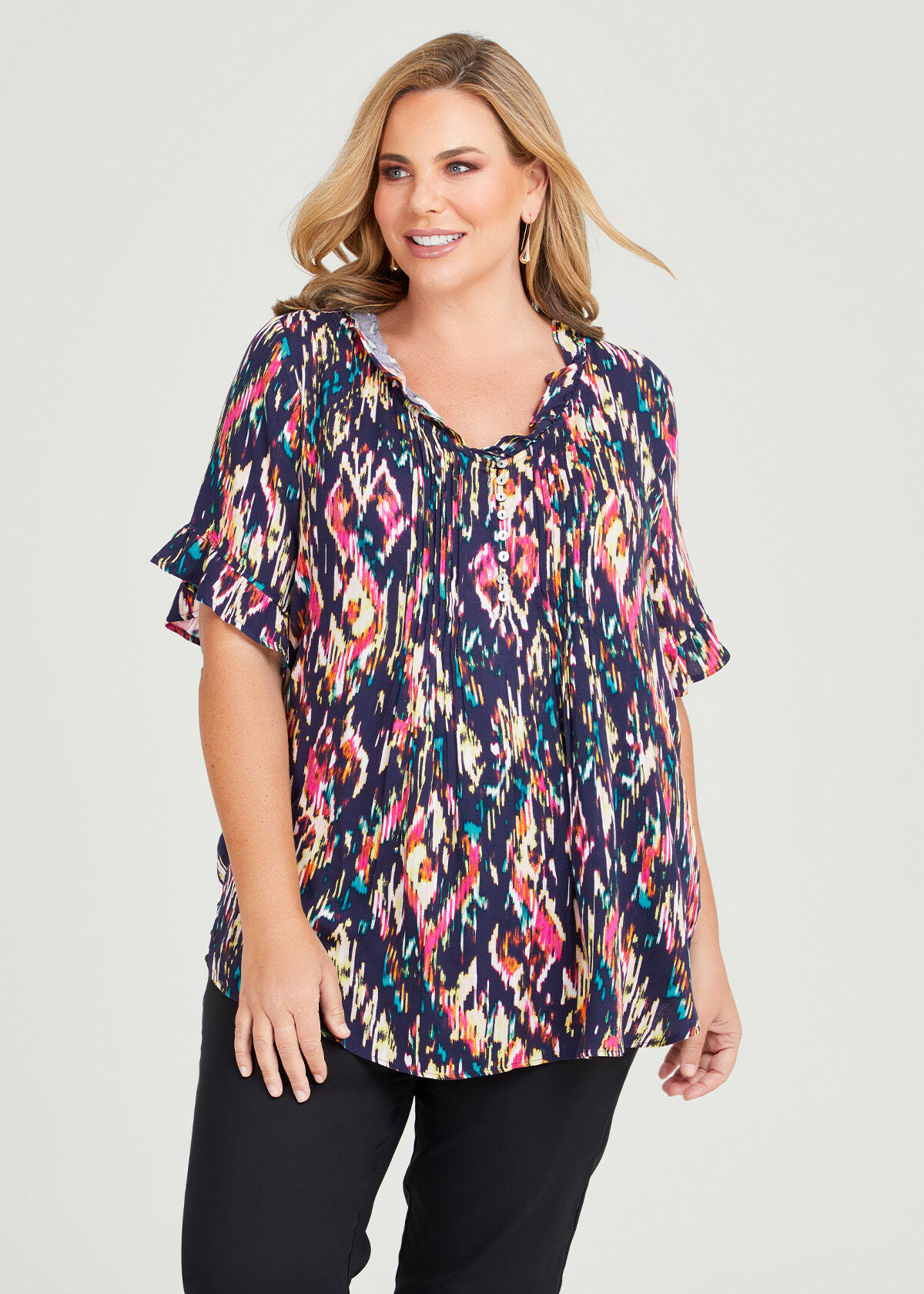 Plus size shop summer tops cheap