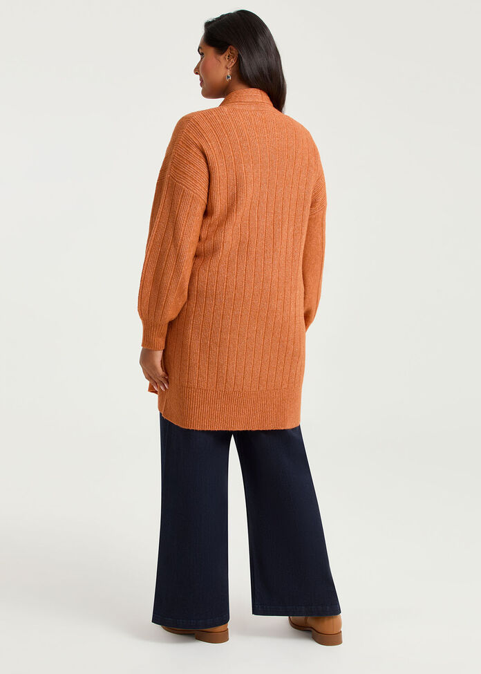 Ribbed Pocket Cardigan, , hi-res