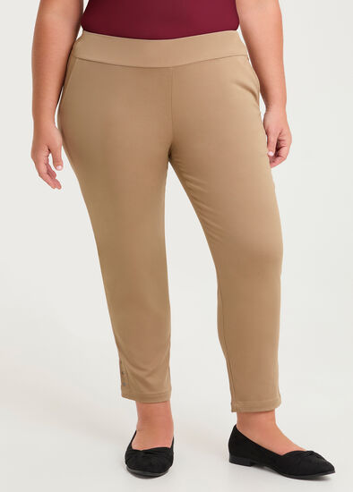Plus Size Petite Medina Slim Leg Natural Pant