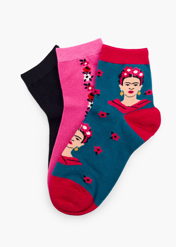 3 Pack Flower Queen Socks, , hi-res