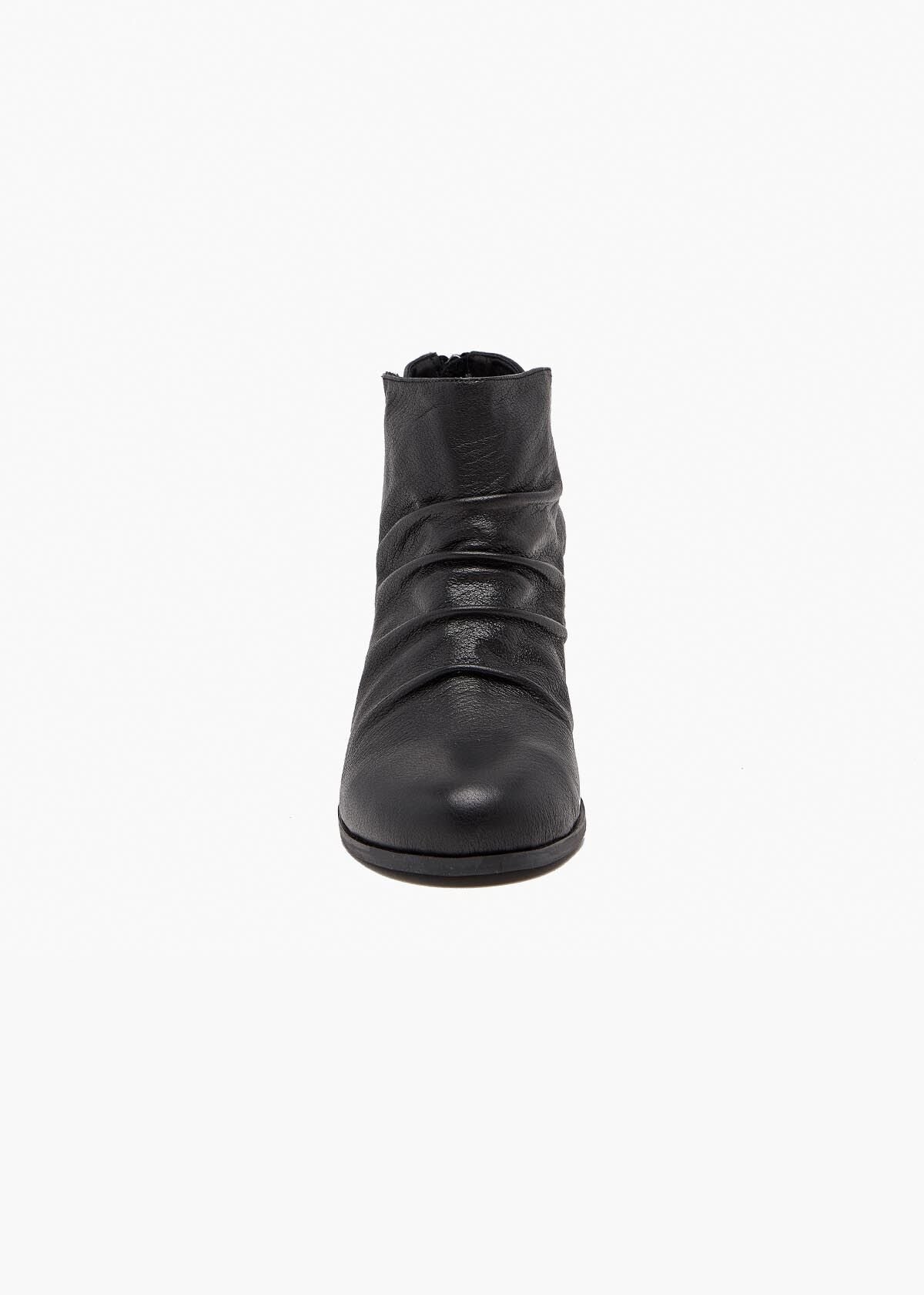 Leather Velcro Strap Boot