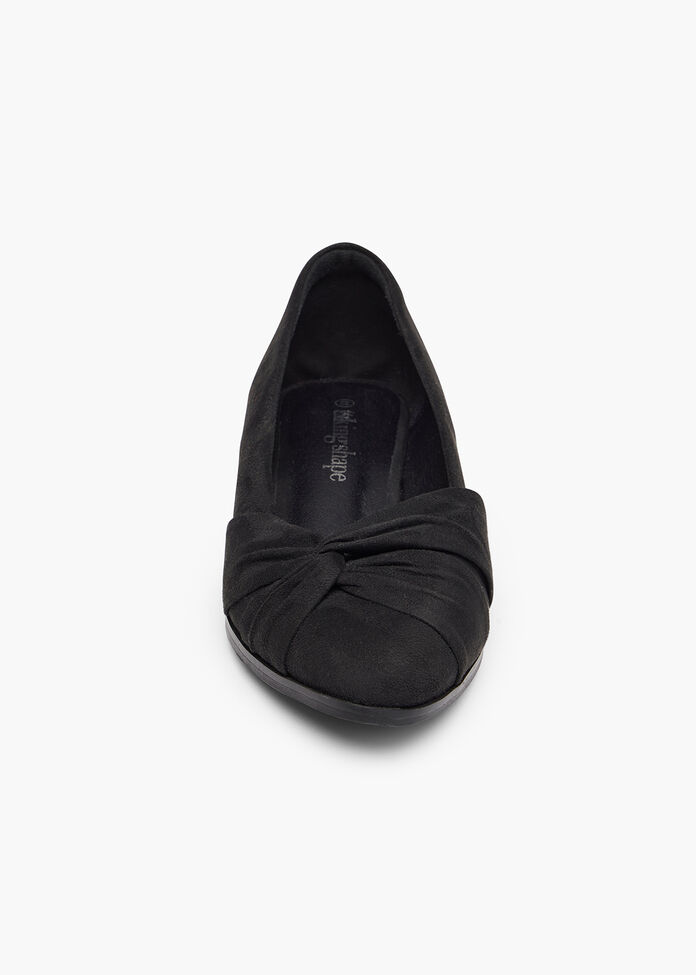 Ruched Flat Shoe, , hi-res