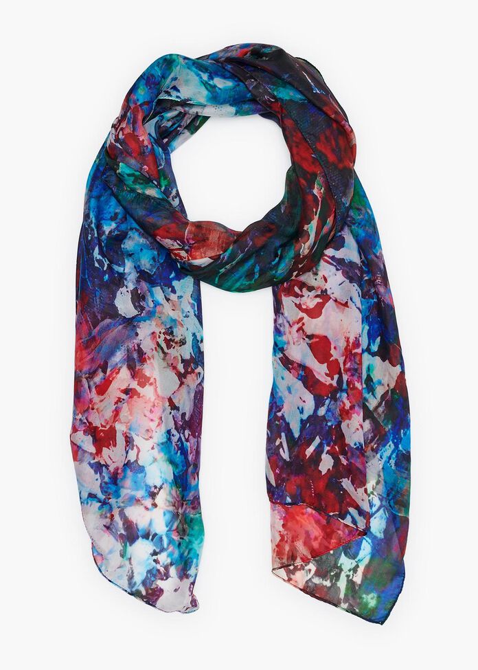 Forest Lake Silk Scarf, , hi-res