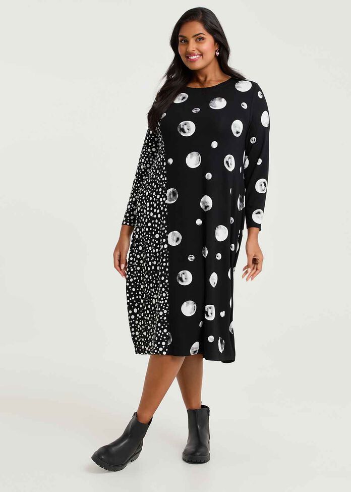 Natural Ira Spot Dress, , hi-res
