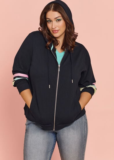 Plus Size Cotton Zip Through Hoodie