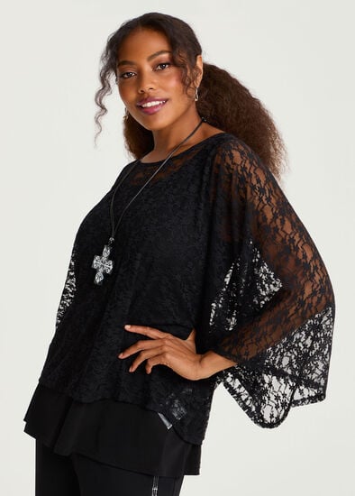 Plus Size Lace Overtop