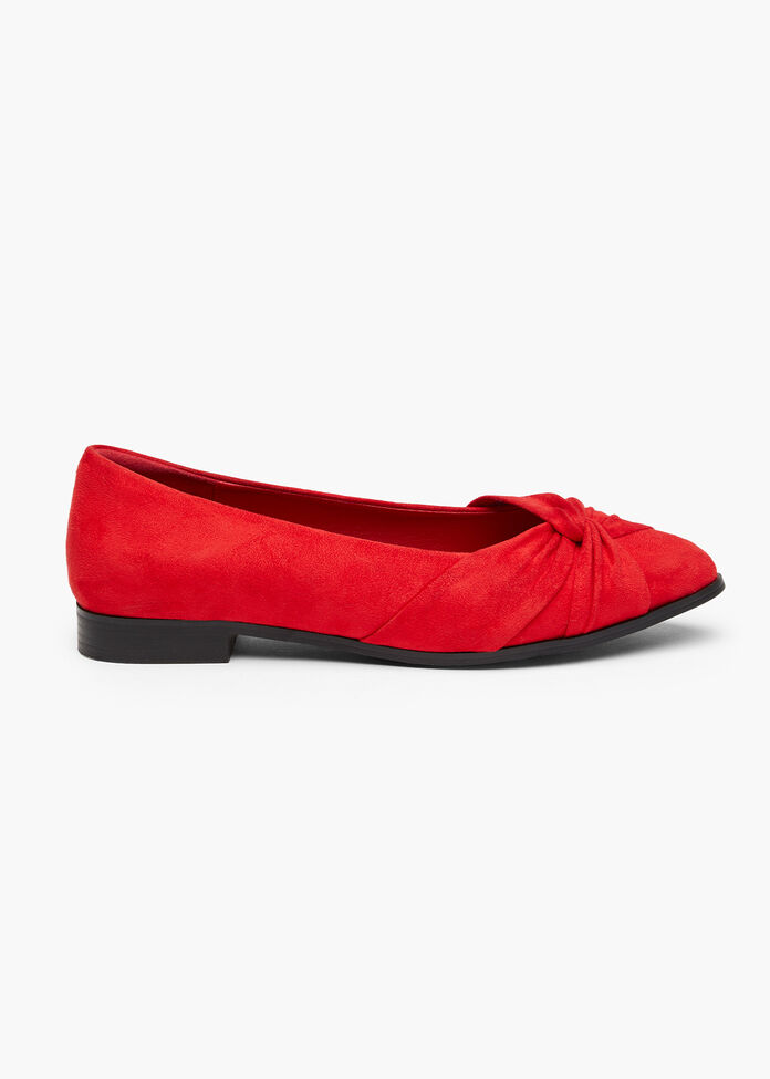 Ruched Flat Shoe, , hi-res