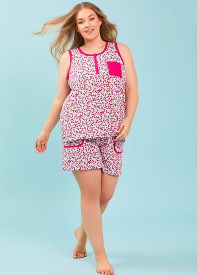 Plus Size Australian Cotton Spot Pj Short