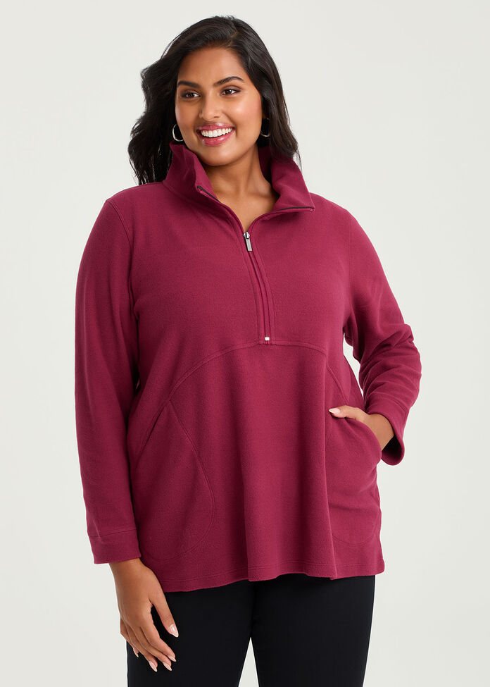 Polar Fleece 1/2 Zip Top, , hi-res