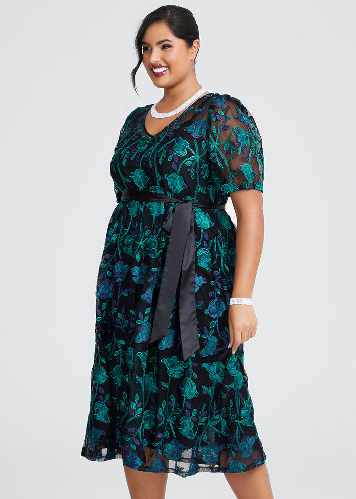 Shop Azure Embroidered Dress in Multi, Sizes 12-30 | Taking Shape AU