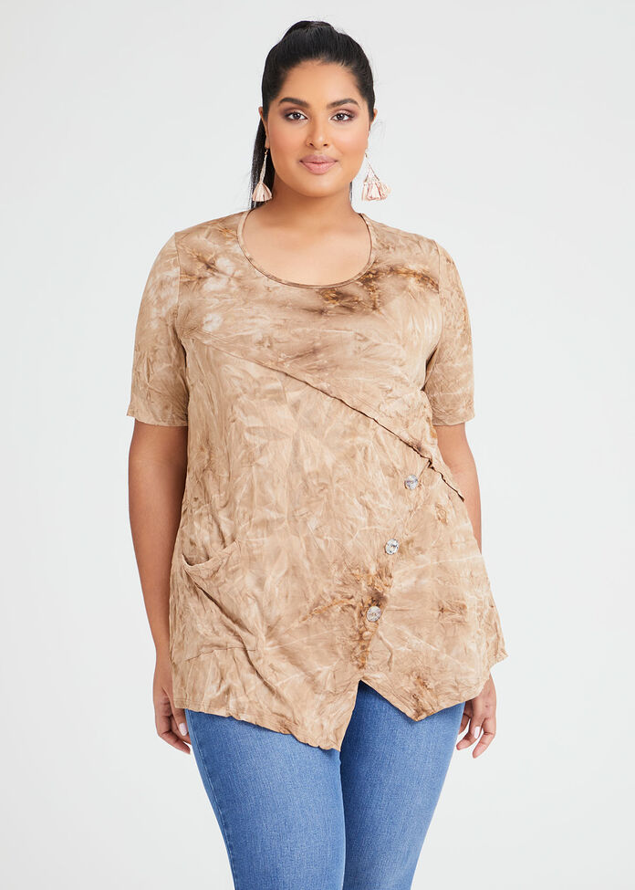 Moondust Button Detail Top, , hi-res