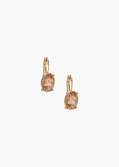 Plus Size Faceted Crystal Earrings