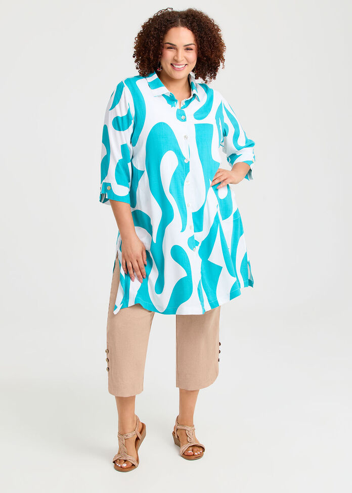 Making Waves Long Natural Shirt, , hi-res
