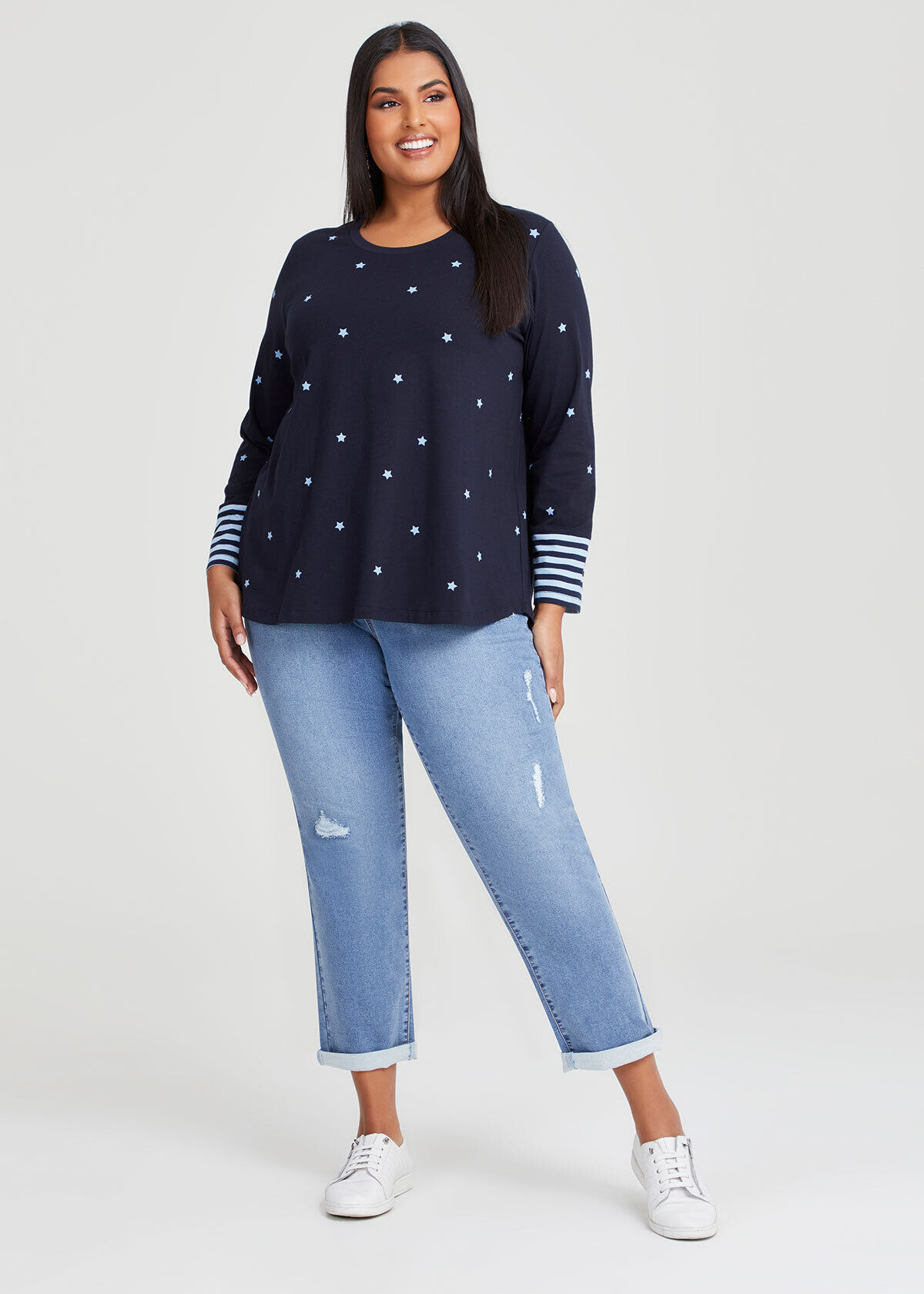 Plus size boyfriend jeans store