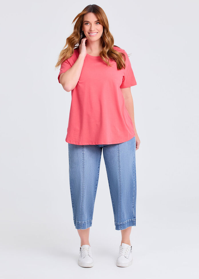 Good Earth Australian Cotton Crew Neck T-shirt, , hi-res