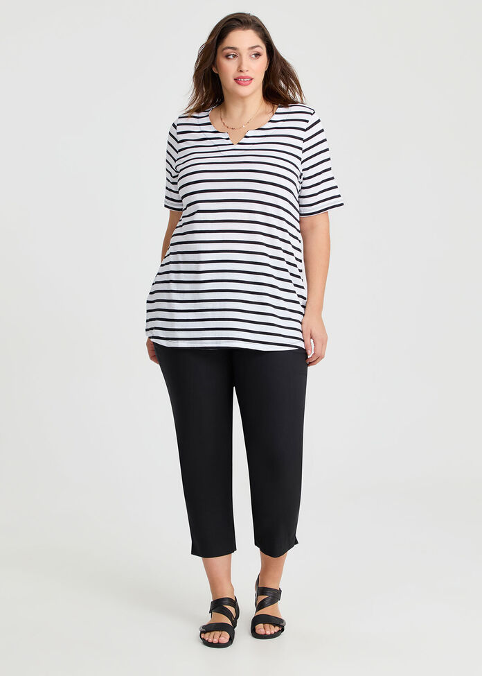 Cotton Notch Neck Top, , hi-res