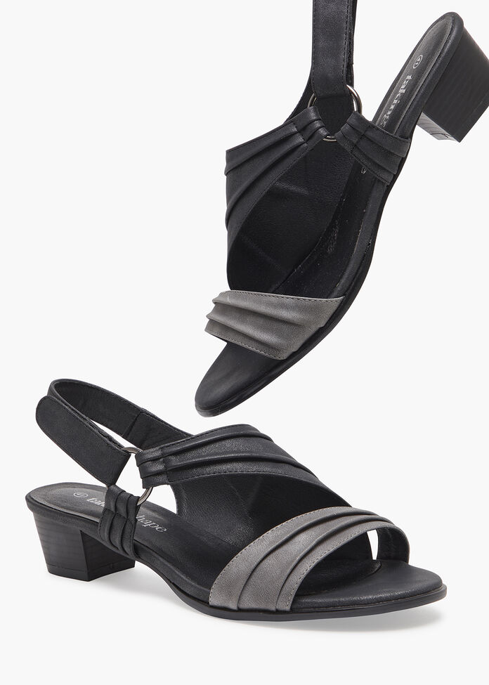 Shop Ruched Coverage Heeled Sandal Comfortable Shoes Taking Shape NZ