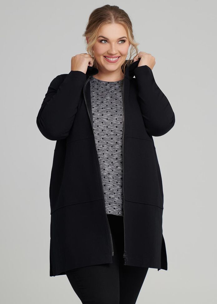 Shop Plus Size Coco Luxe Zip Jacket in Black | Sizes 12-30 | Taking ...