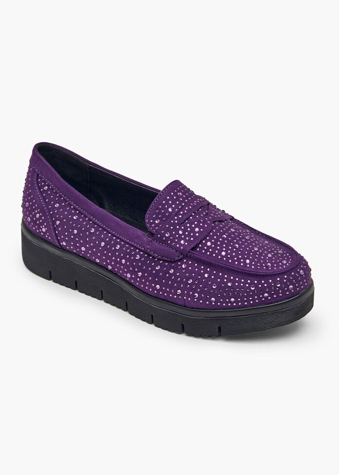 Wedge Bejewelled Loafer, , hi-res