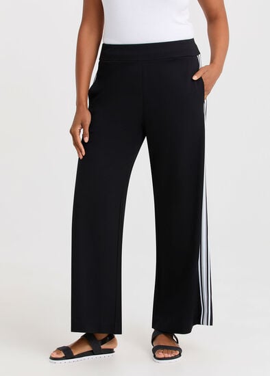 Plus Size Natural Aroha Side Stripe Pant