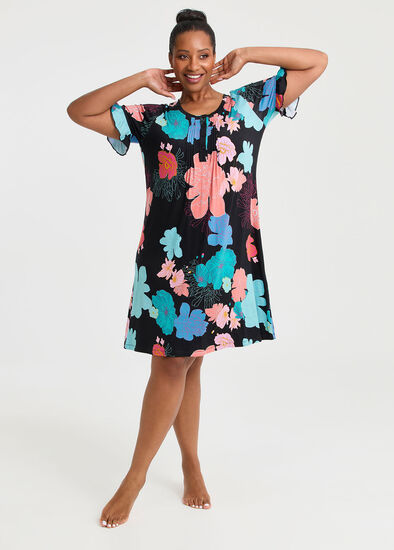 Plus Size Bamboo Flora Dusk Nightie