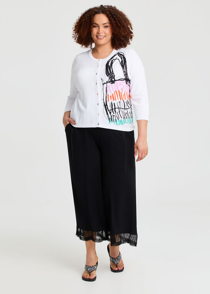 Abstract Natural Cardigan, , hi-res