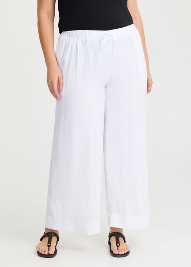 Plus Size Natural Wide Leg Pant