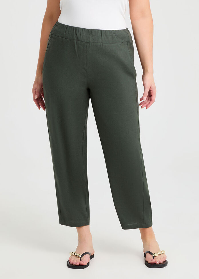 Stretch Linen Bella Pant, , hi-res
