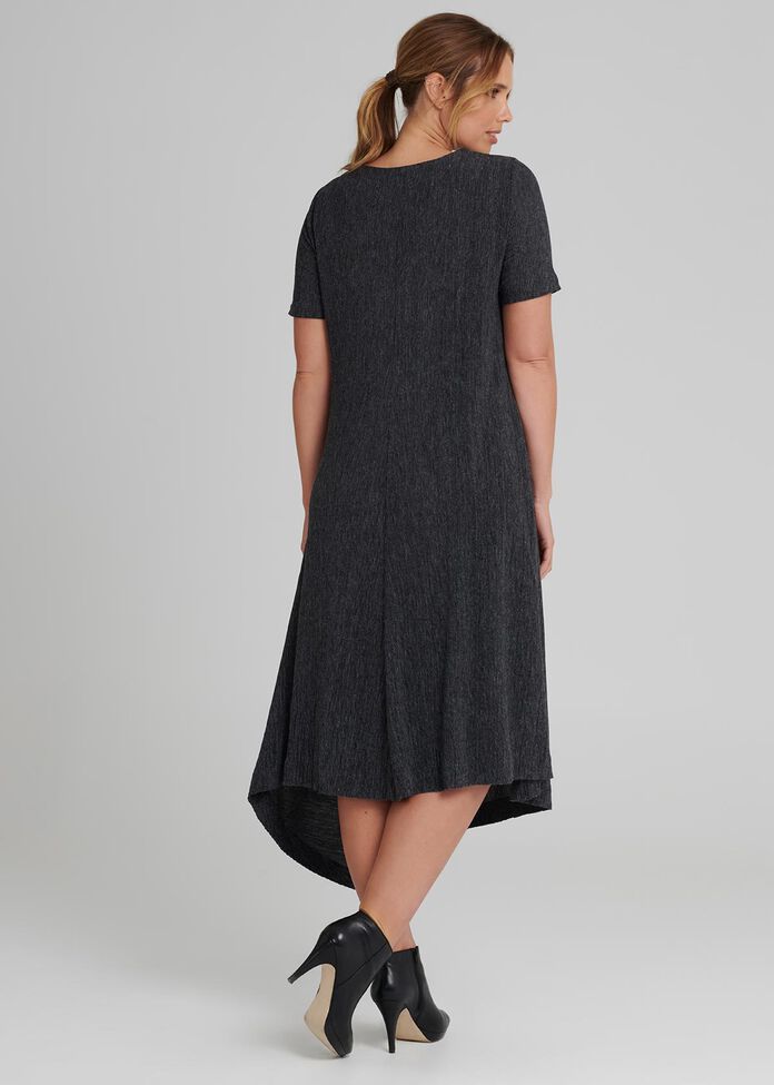 Pleated Knit Dress, , hi-res