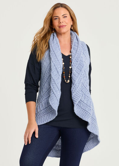 Plus Size Cascading Vest