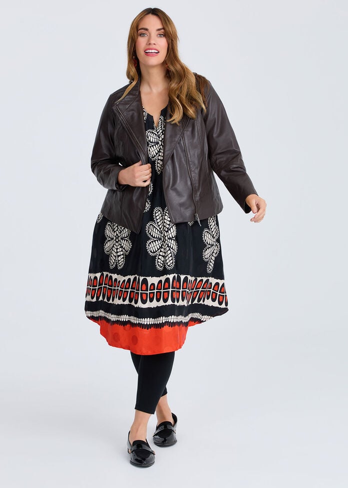 Revival Border Natural Swing Dress, , hi-res