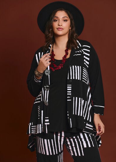 Plus Size Button Wiseguy Natural Cardigan