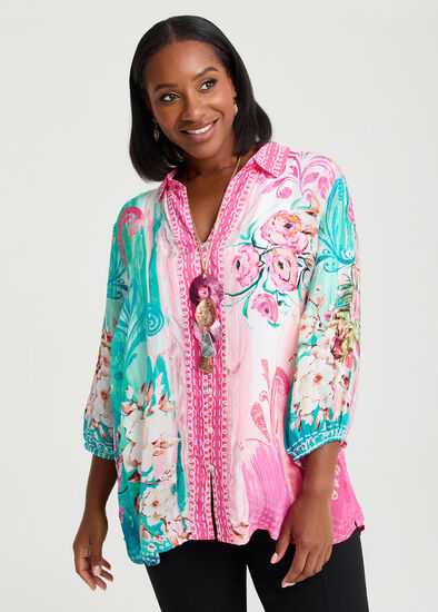 Plus Size Natural Camellia Shirt