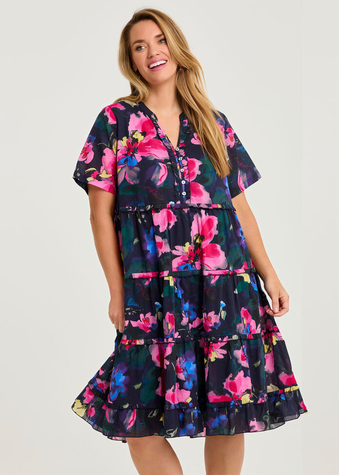 Cotton Bloomfield Frill Dress, , hi-res