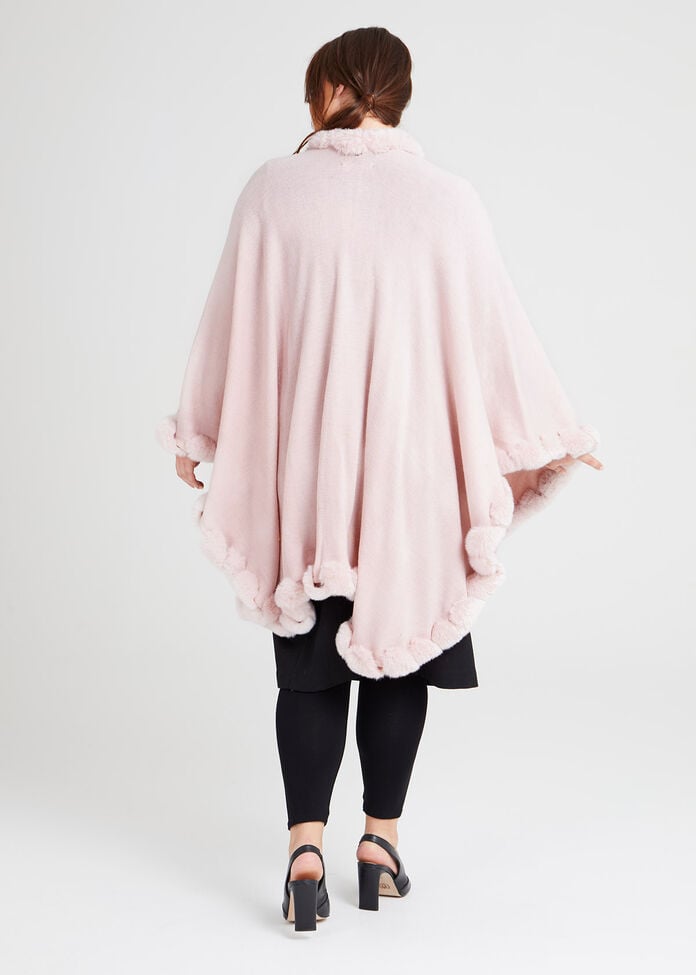 Shop Twist Fur Trim Cape in Pink Accessories Taking Shape AU