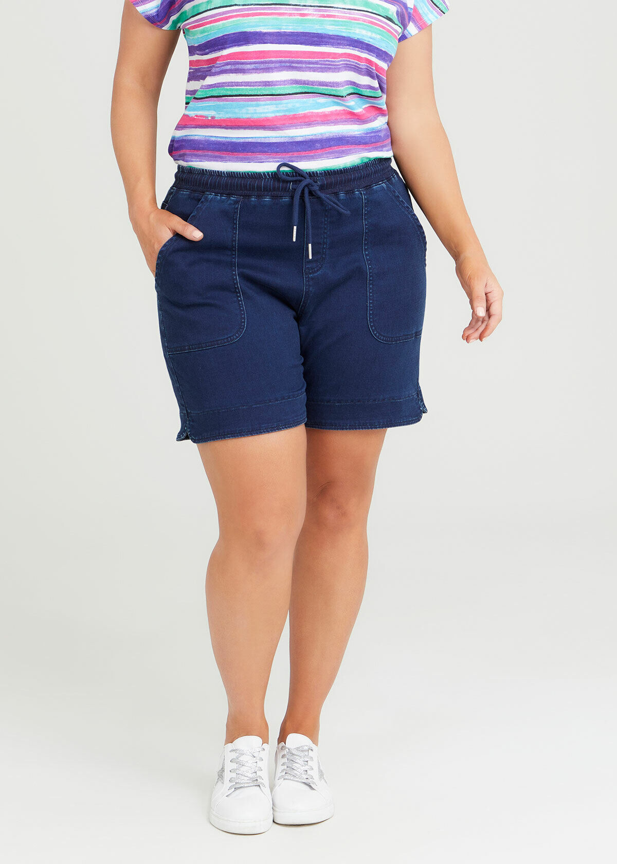 Plus size denim shorts nz hot sale