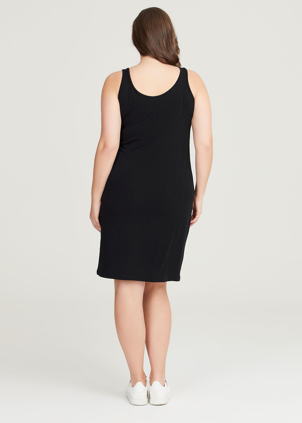Plus size hotsell black slip dress