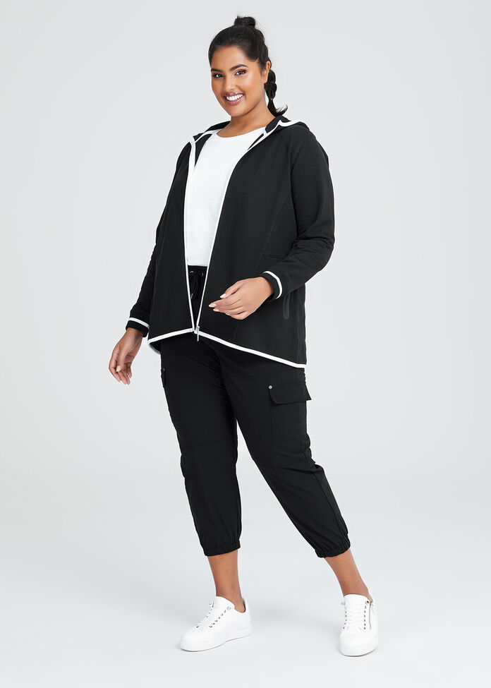 Shop Plus Size Monochrome Active Zip Jacket in Black | Taking Shape AU