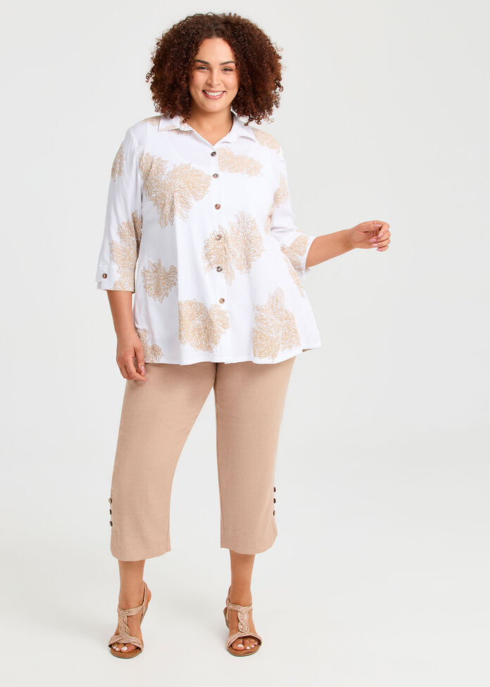 Embroidery Puff Print Shirt, , hi-res