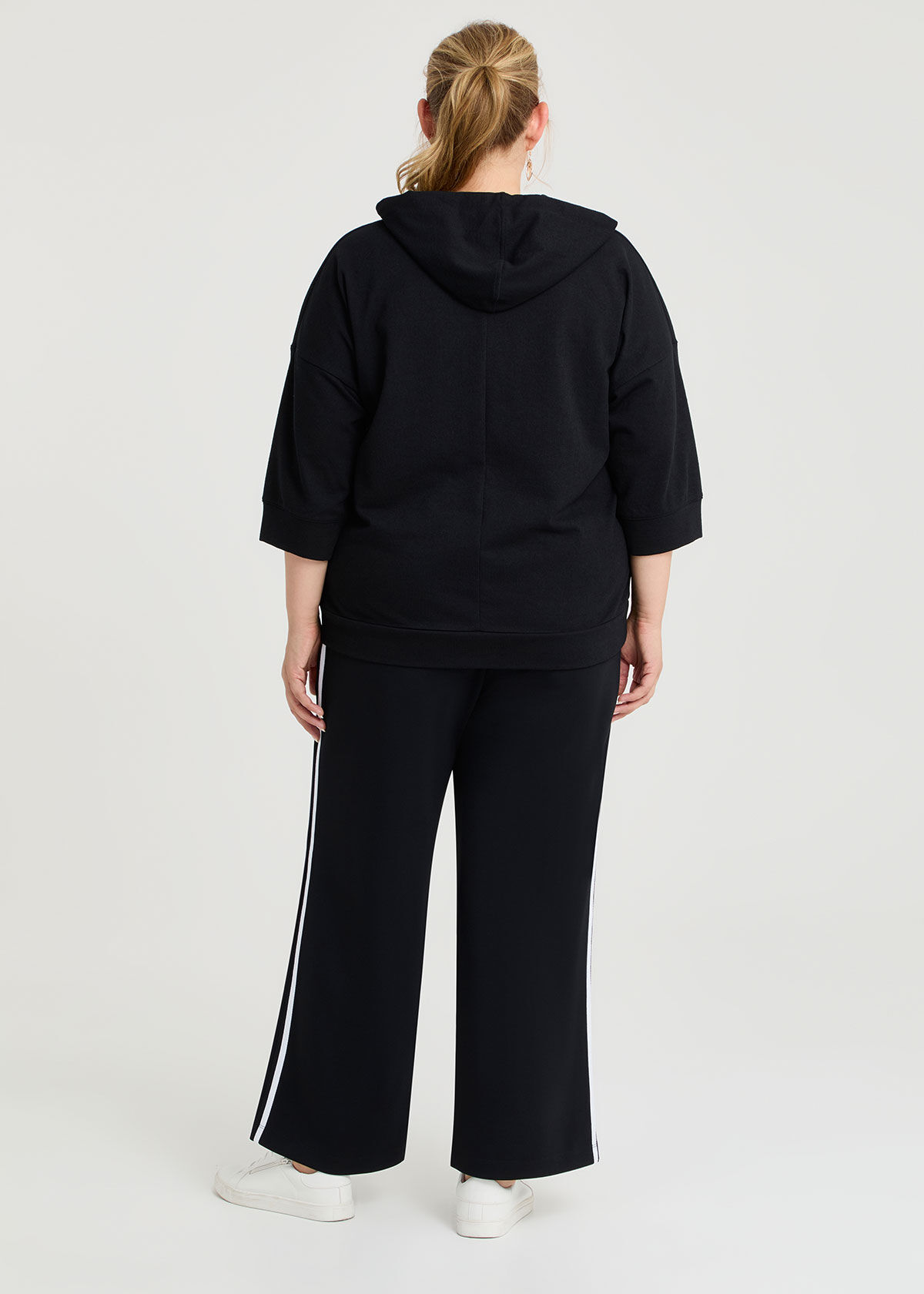 Shop Plus Size Cotton Zip Thru Hoodie, Black | Taking Shape AU