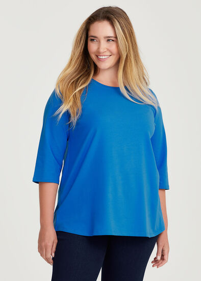 Plus Size Good Earth Australian Cotton 3/4 T-Shirt