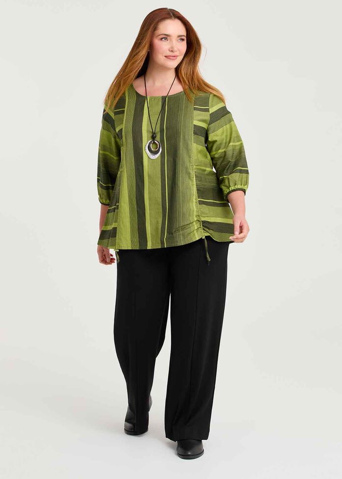 Natural Giorgia Stripe Top, , hi-res