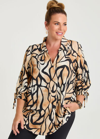 Plus Size Abstract Kendall Top