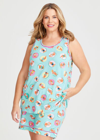 Plus Size Bamboo Summerland Pyjama Tank