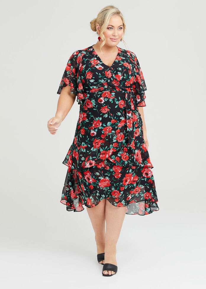Shop Plus Size Empire Rose Maxi Dress in Multi | Taking Shape AU
